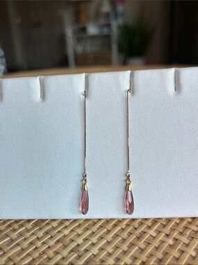 Touchstone Crystal by Swarovski Rose Gold Liquid Crystal Earrings